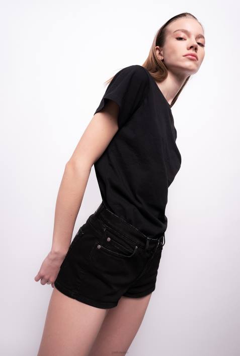 T-Shirt | Pinko Limousine schwarz T-Shirt mit Mini-Lovebirds-StickereiZ4ZP494