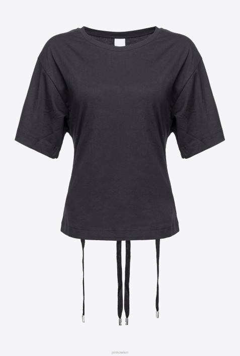 T-Shirt | Pinko Limousine schwarz T-Shirt mit Schnürung auf der RückseiteZ4ZP428