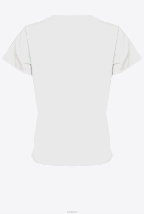 T-Shirt | Pinko Weiss T-Shirt mit MikroZ4ZP411