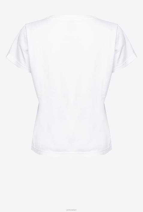 T-Shirt | Pinko helles Weiss Kaninchen-T-ShirtZ4ZP363