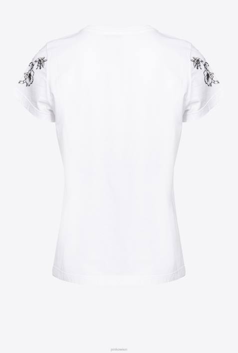 T-Shirt | Pinko helles Weiss T-Shirt mit Tattoo-PrintZ4ZP455