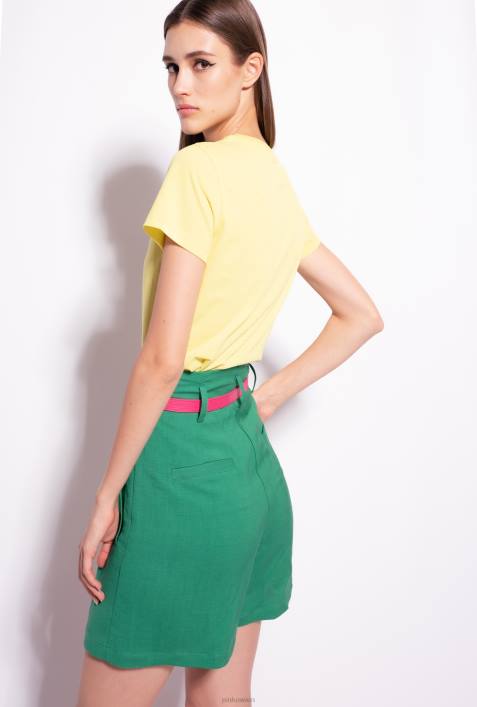 T-Shirt | Pinko warmes Olivgrün T-Shirt mit Logo-PrintZ4ZP401