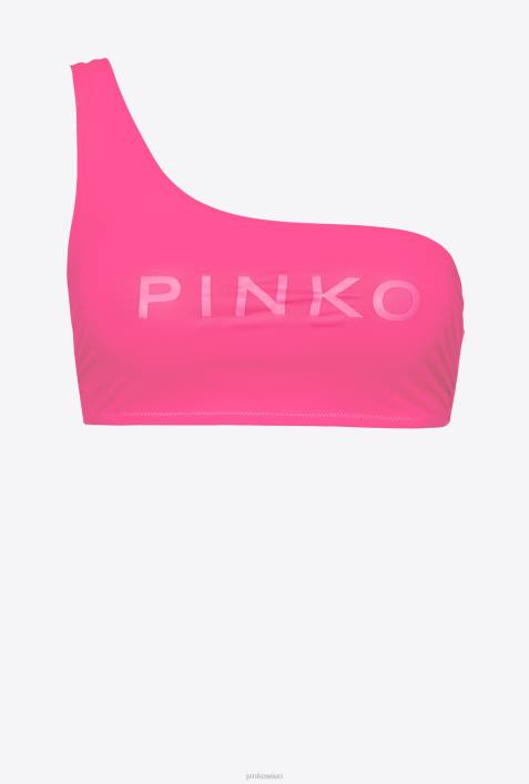 Badebekleidung | Pinko Fuchsia-Lila One-Shoulder-BikinioberteilZ4ZP951