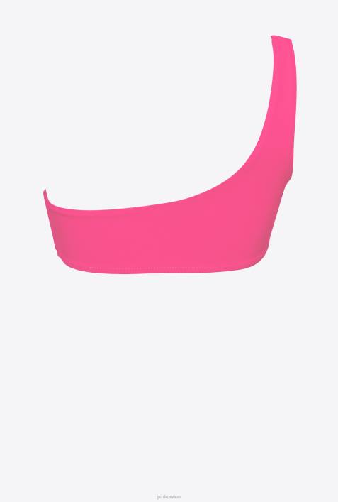 Badebekleidung | Pinko Fuchsia-Lila One-Shoulder-BikinioberteilZ4ZP951