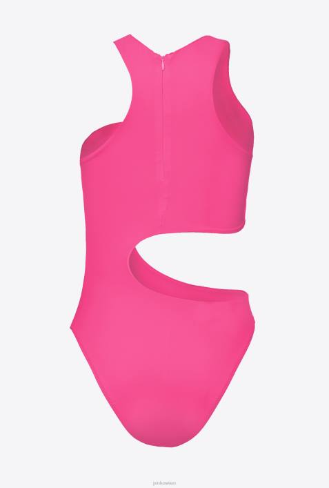 Badebekleidung | Pinko Fuchsia-Lila einteiliger Badeanzug mit AusschnittZ4ZP932