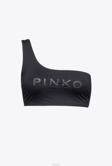 Badebekleidung | Pinko Limousine schwarz One-Shoulder-BikinioberteilZ4ZP949