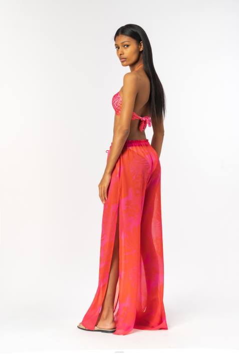 Badebekleidung | Pinko Mehrfarbig/Orange Hose mit weitem Bein und BlumendruckZ4ZP777