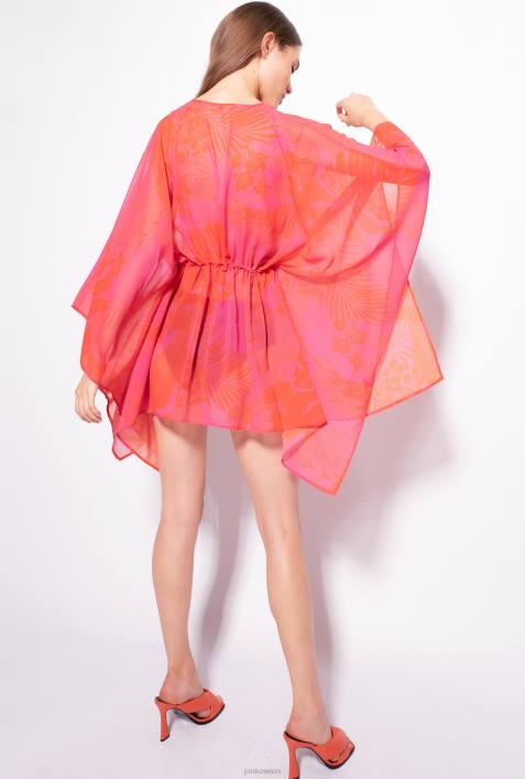 Badebekleidung | Pinko Mehrfarbig/Orange Kaftan mit BlumendruckZ4ZP954