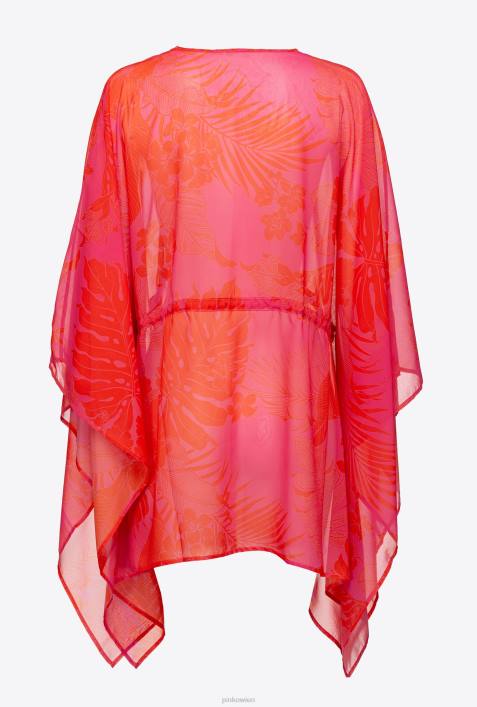 Badebekleidung | Pinko Mehrfarbig/Orange Kaftan mit BlumendruckZ4ZP954