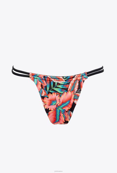 Badebekleidung | Pinko multi. rot schwarz tropische BikinihoseZ4ZP939