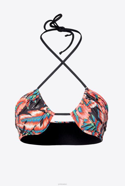 Badebekleidung | Pinko multi. rot schwarz tropisches BikinioberteilZ4ZP936