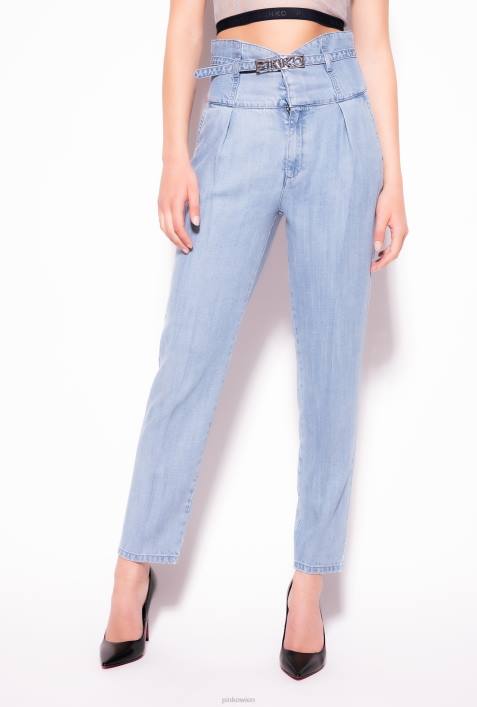 Jeans | Pinko Leichte Wäsche Bustier-Hose aus Lyocell-TwillZ4ZP861