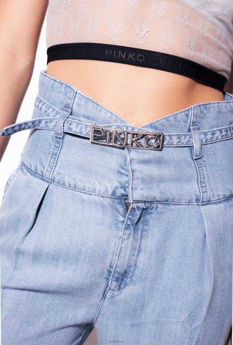 Jeans | Pinko Leichte Wäsche Bustier-Hose aus Lyocell-TwillZ4ZP861