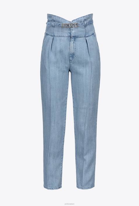Jeans | Pinko Leichte Wäsche Bustier-Hose aus Lyocell-TwillZ4ZP861