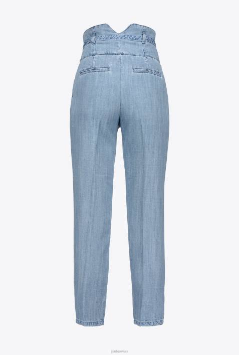 Jeans | Pinko Leichte Wäsche Bustier-Hose aus Lyocell-TwillZ4ZP861
