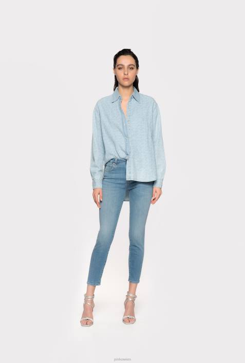 Jeans | Pinko Leichte Wäsche Röhrenjeans aus dehnbarem DenimZ4ZP881
