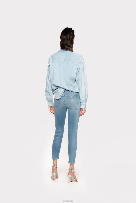 Jeans | Pinko Leichte Wäsche Röhrenjeans aus dehnbarem DenimZ4ZP881