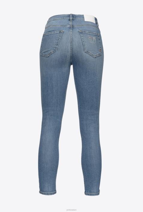 Jeans | Pinko Leichte Wäsche Röhrenjeans aus dehnbarem DenimZ4ZP881
