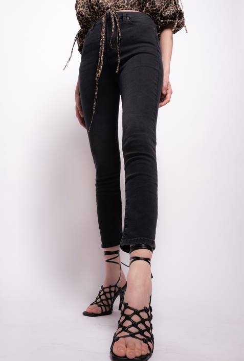 Jeans | Pinko Limousine schwarz Röhrenjeans mit Love Birds-GürtelZ4ZP891