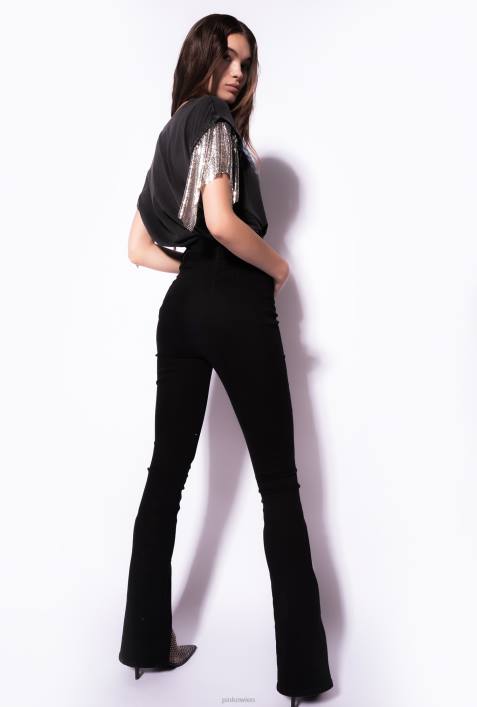 Jeans | Pinko Limousine schwarz Slim-Fit-Jeggings mit Schlitz am SaumZ4ZP722