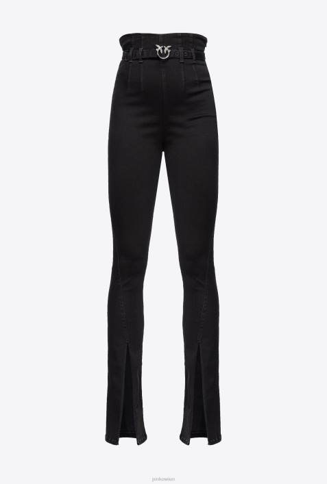 Jeans | Pinko Limousine schwarz Slim-Fit-Jeggings mit Schlitz am SaumZ4ZP722