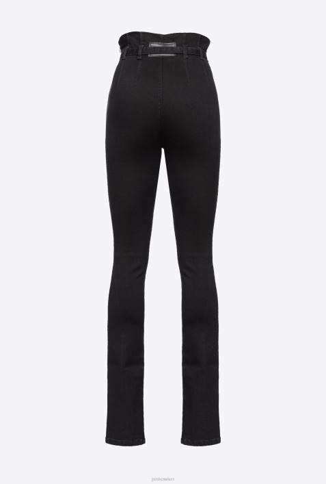 Jeans | Pinko Limousine schwarz Slim-Fit-Jeggings mit Schlitz am SaumZ4ZP722
