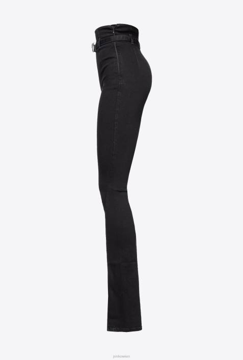 Jeans | Pinko Limousine schwarz Slim-Fit-Jeggings mit Schlitz am SaumZ4ZP722