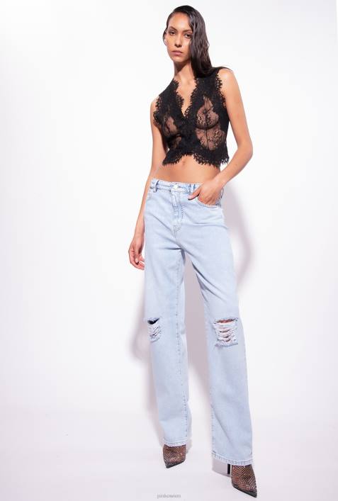 Jeans | Pinko Marmorwäsche Boyfriend-Jeans mit RissenZ4ZP853
