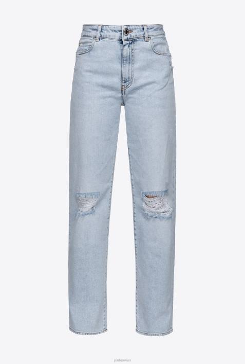 Jeans | Pinko Marmorwäsche Boyfriend-Jeans mit RissenZ4ZP853