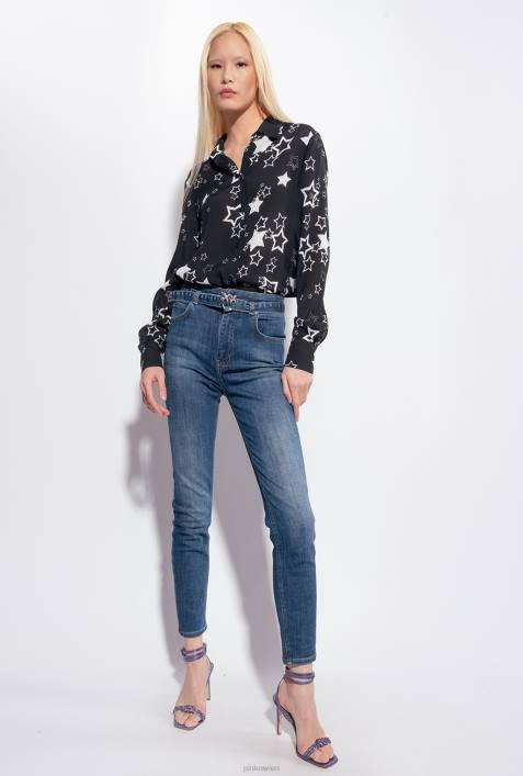 Jeans | Pinko Mittlere Vintage-Waschung querelastische RöhrenjeansZ4ZP848