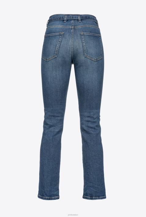 Jeans | Pinko Mostrinblau Bootcut-Jeans mit Love Birds-GürtelZ4ZP895