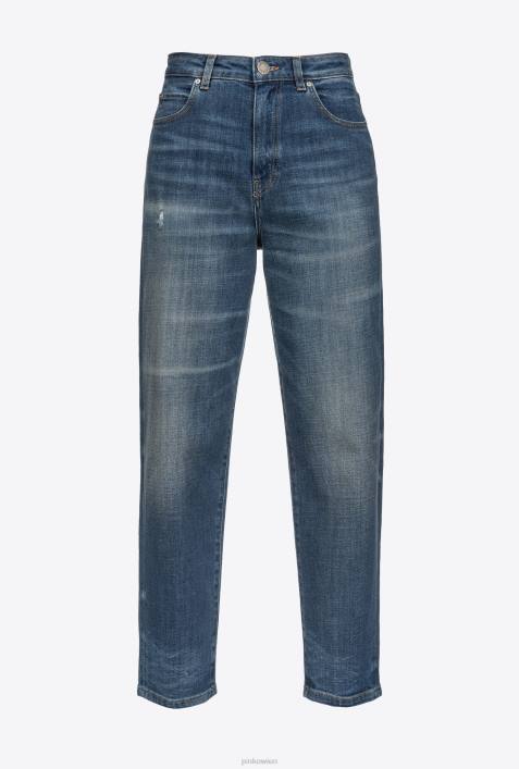Jeans | Pinko Mostrinblau Mom-Fit-Jeans aus Vintage-DenimZ4ZP889