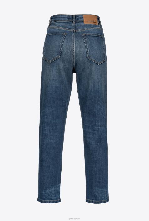Jeans | Pinko Mostrinblau Mom-Fit-Jeans aus Vintage-DenimZ4ZP889