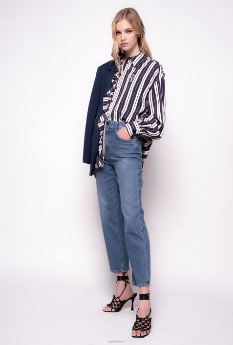 Jeans | Pinko Saphir-Sternblau Gerade geschnittene Jeans aus recyceltem DenimZ4ZP890