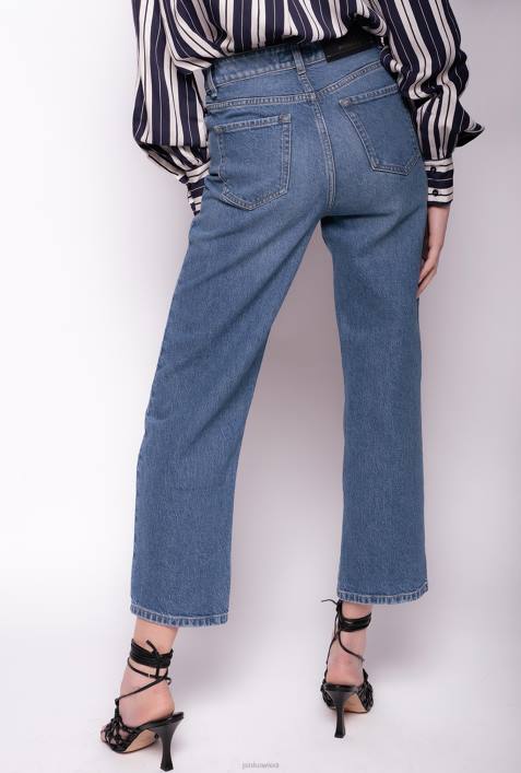 Jeans | Pinko Saphir-Sternblau Gerade geschnittene Jeans aus recyceltem DenimZ4ZP890