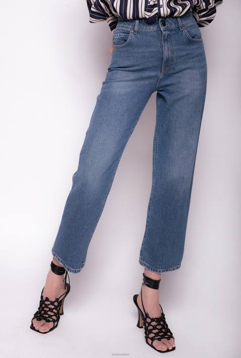 Jeans | Pinko Saphir-Sternblau Gerade geschnittene Jeans aus recyceltem DenimZ4ZP890