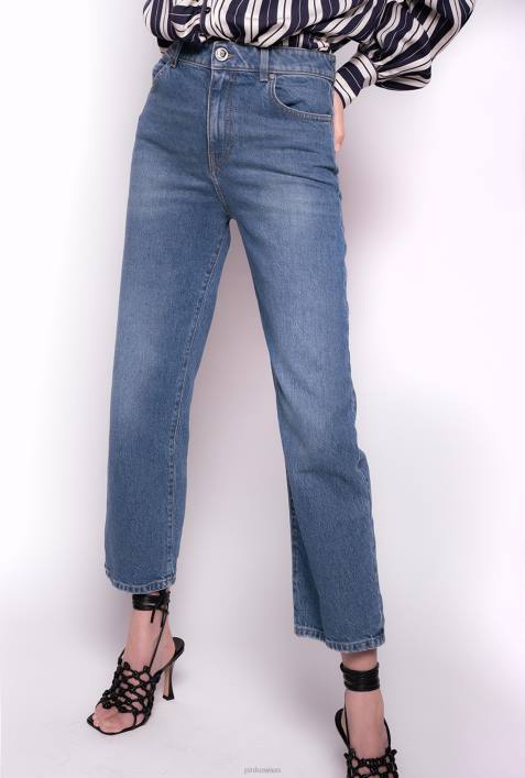 Jeans | Pinko Saphir-Sternblau Gerade geschnittene Jeans aus recyceltem DenimZ4ZP890