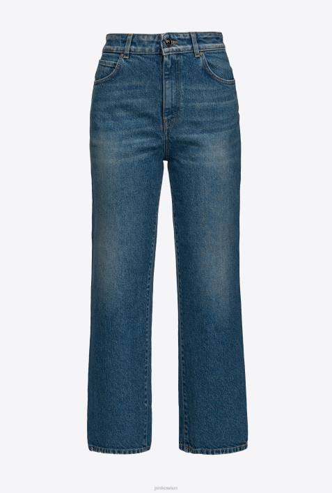 Jeans | Pinko Saphir-Sternblau Gerade geschnittene Jeans aus recyceltem DenimZ4ZP890
