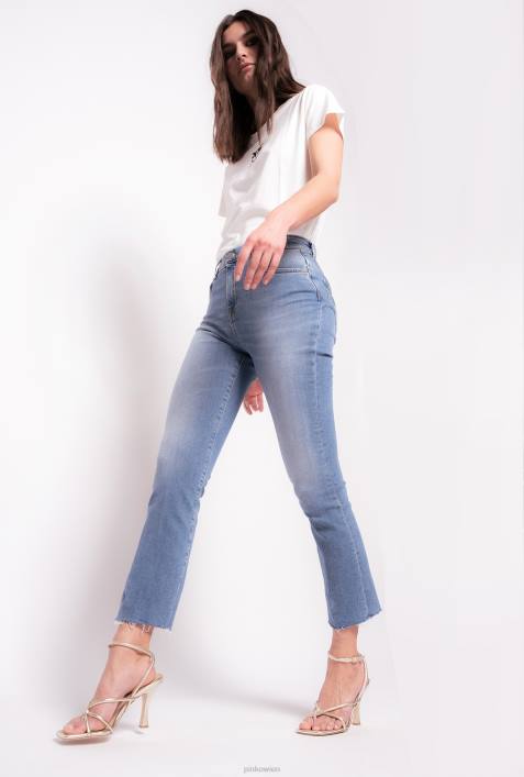 Jeans | Pinko dolp. Porzellanblau Knöchellange Boot-Cut-JeansZ4ZP894