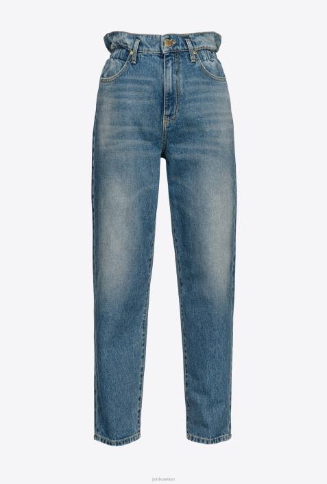 Jeans | Pinko dolp. Porzellanblau Mom-Fit-Jeans aus authentischem 90er-Jahre-DenimZ4ZP875