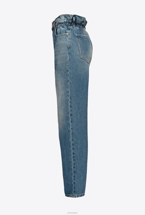 Jeans | Pinko dolp. Porzellanblau Mom-Fit-Jeans aus authentischem 90er-Jahre-DenimZ4ZP875