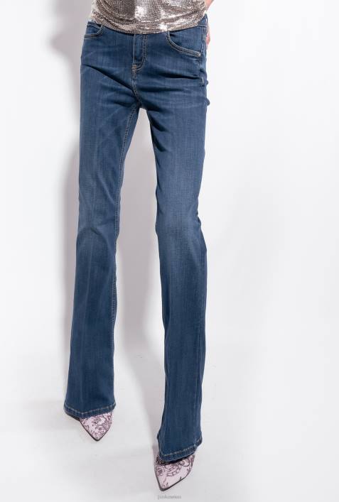 Jeans | Pinko dunkle mittlere Waschung Ausgestellte Jeans aus Superstretch-DenimZ4ZP869