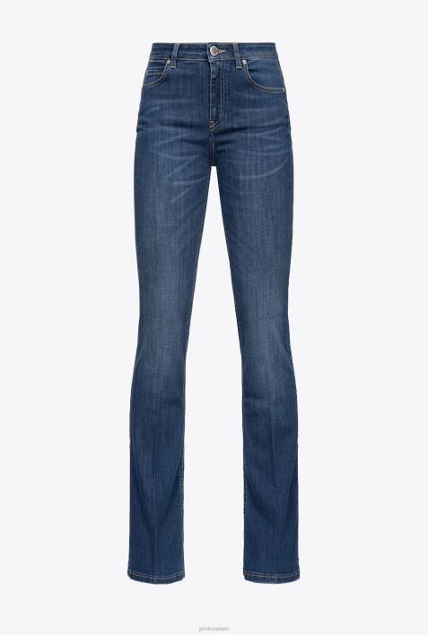 Jeans | Pinko dunkle mittlere Waschung Ausgestellte Jeans aus Superstretch-DenimZ4ZP869