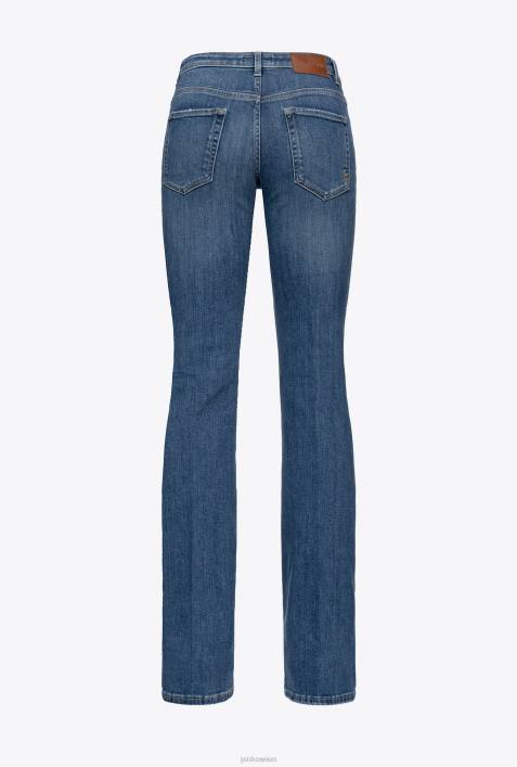 Jeans | Pinko dunkle mittlere Waschung Ausgestellte Jeans mit niedriger TailleZ4ZP863