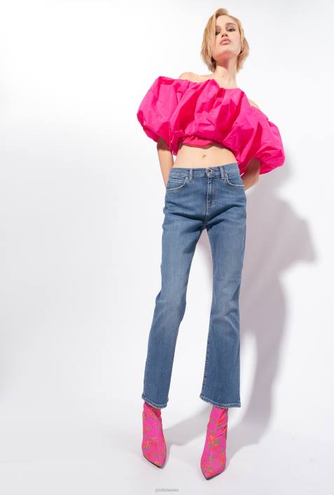 Jeans | Pinko dunkle mittlere Waschung Bootcut-Jeans aus Stretch-DenimZ4ZP849