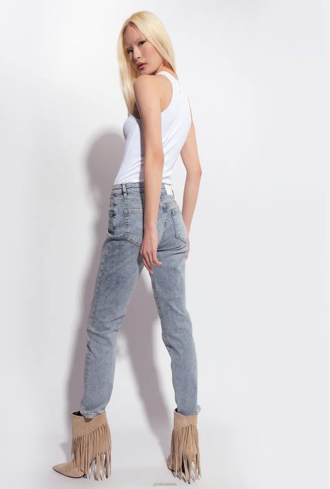 Jeans | Pinko gelbe Waschung Röhrenjeans aus Stretch-Pulverdenim im Used-LookZ4ZP871