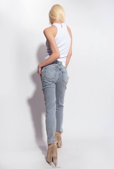 Jeans | Pinko gelbe Waschung Röhrenjeans aus Stretch-Pulverdenim im Used-LookZ4ZP871