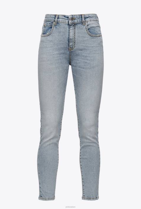 Jeans | Pinko gelbe Waschung Röhrenjeans aus Stretch-Pulverdenim im Used-LookZ4ZP871