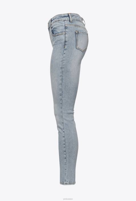 Jeans | Pinko gelbe Waschung Röhrenjeans aus Stretch-Pulverdenim im Used-LookZ4ZP871