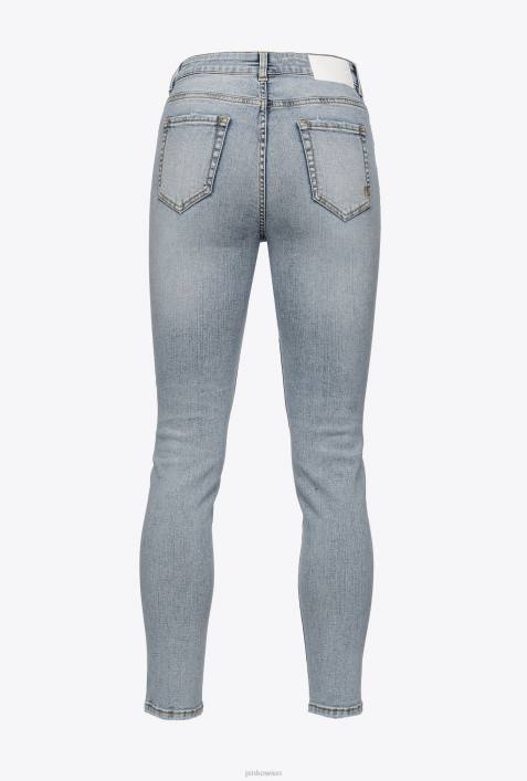 Jeans | Pinko gelbe Waschung Röhrenjeans aus Stretch-Pulverdenim im Used-LookZ4ZP871